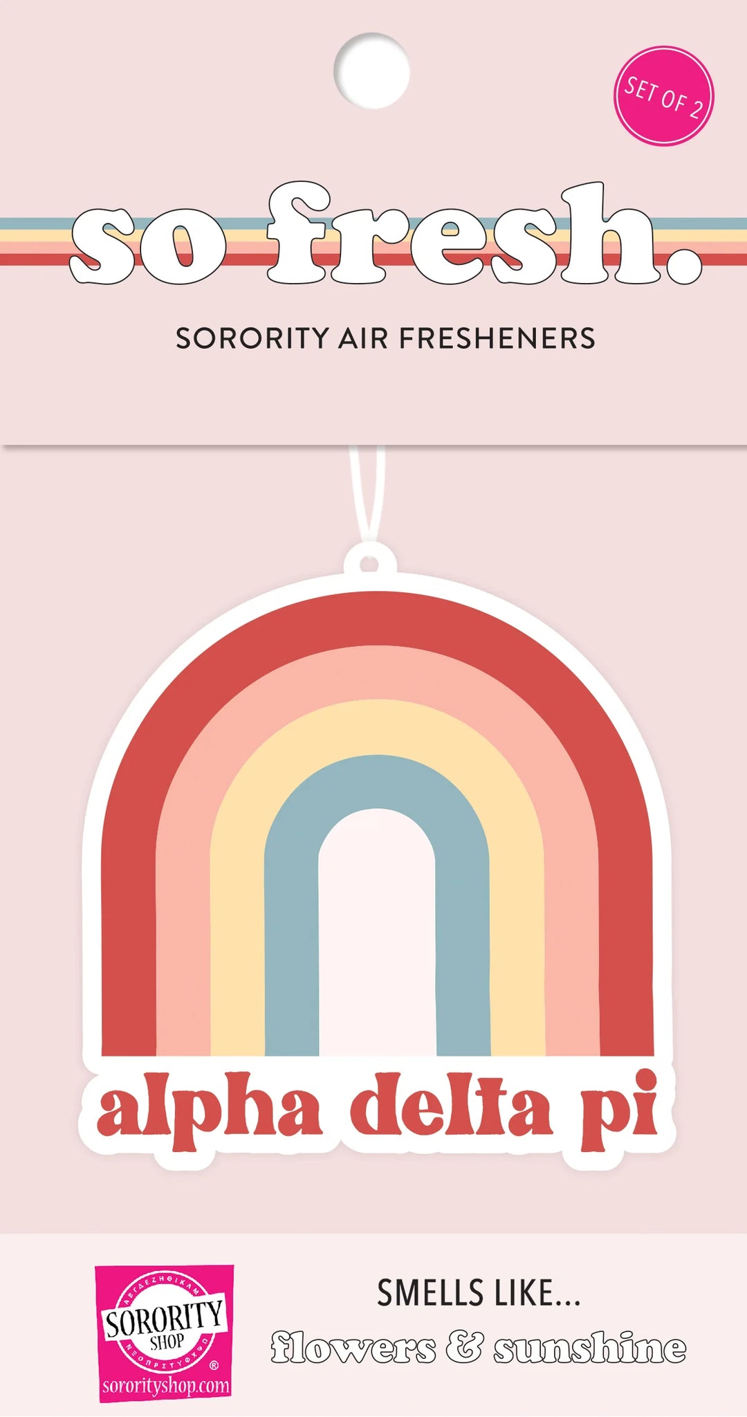 Alpha Delta Pi Retro Air Freshener - Bubblegum Scent