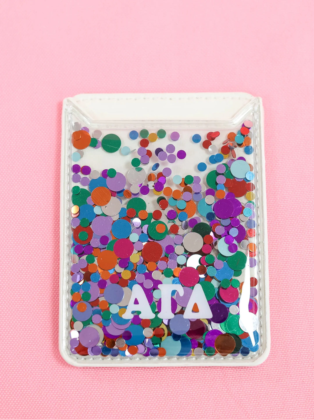 Alpha Gamma Delta Confetti Phone Wallet