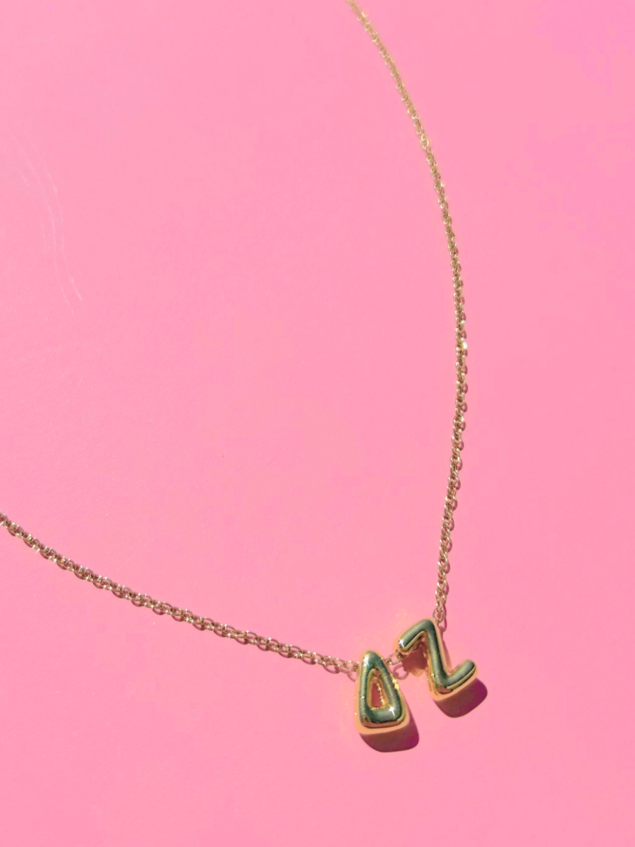 Delta Zeta Bubble Letter Sorority Necklace