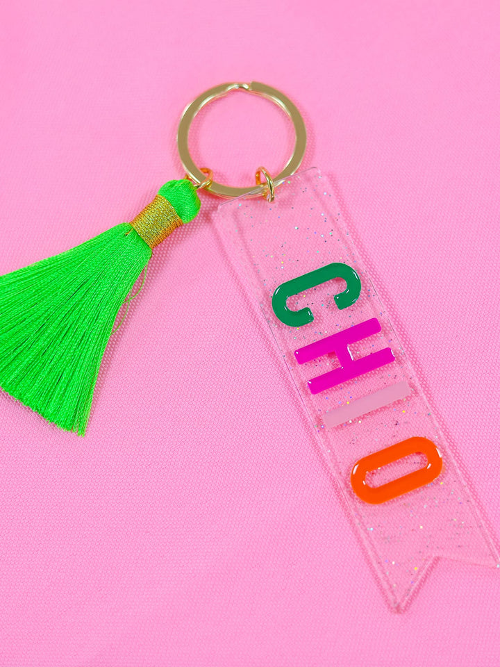 Tassel Sorority Key Fob: CHI OMEGA