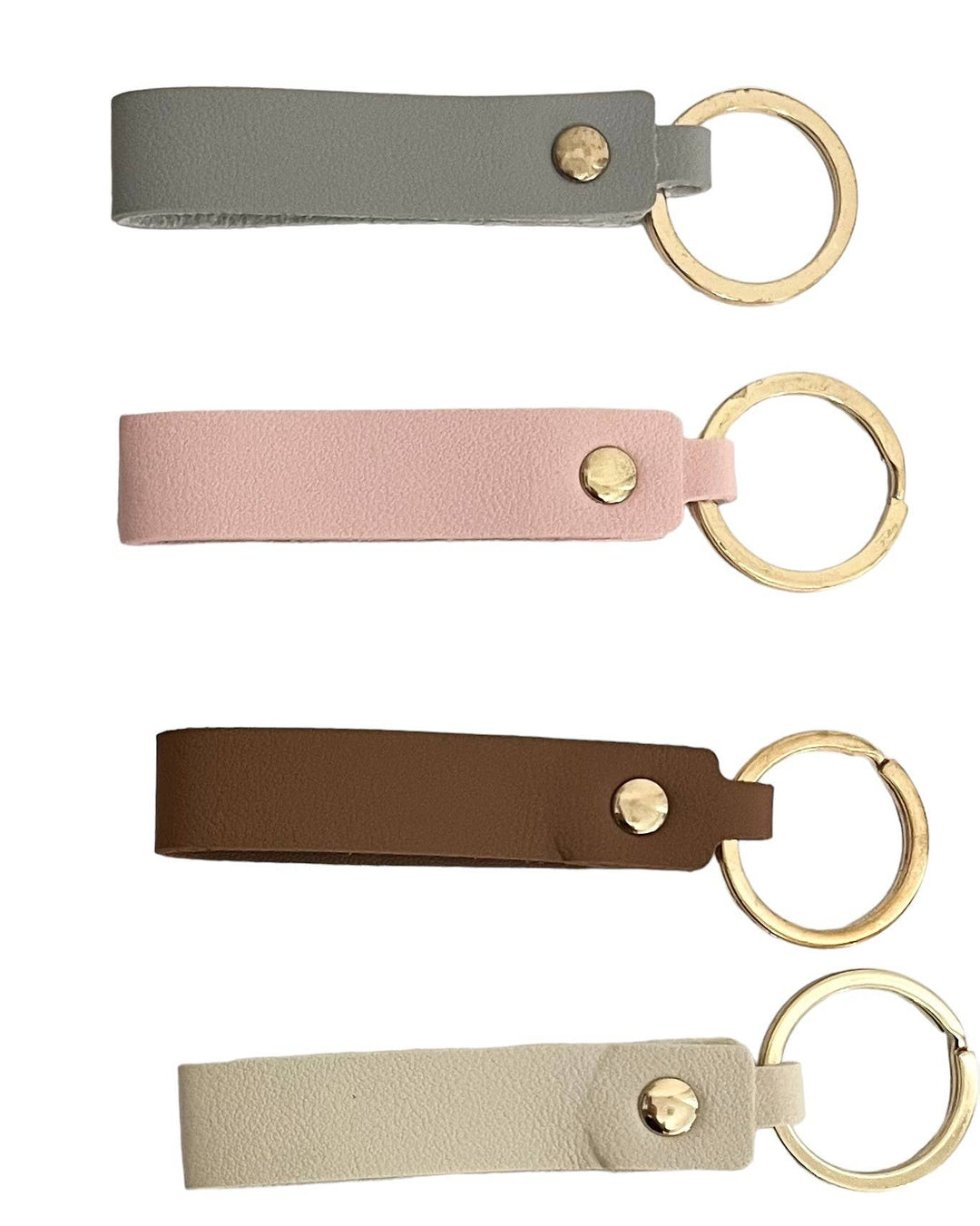 Sorority Skinny Leather Key Chain: Tan / Kappa Delta