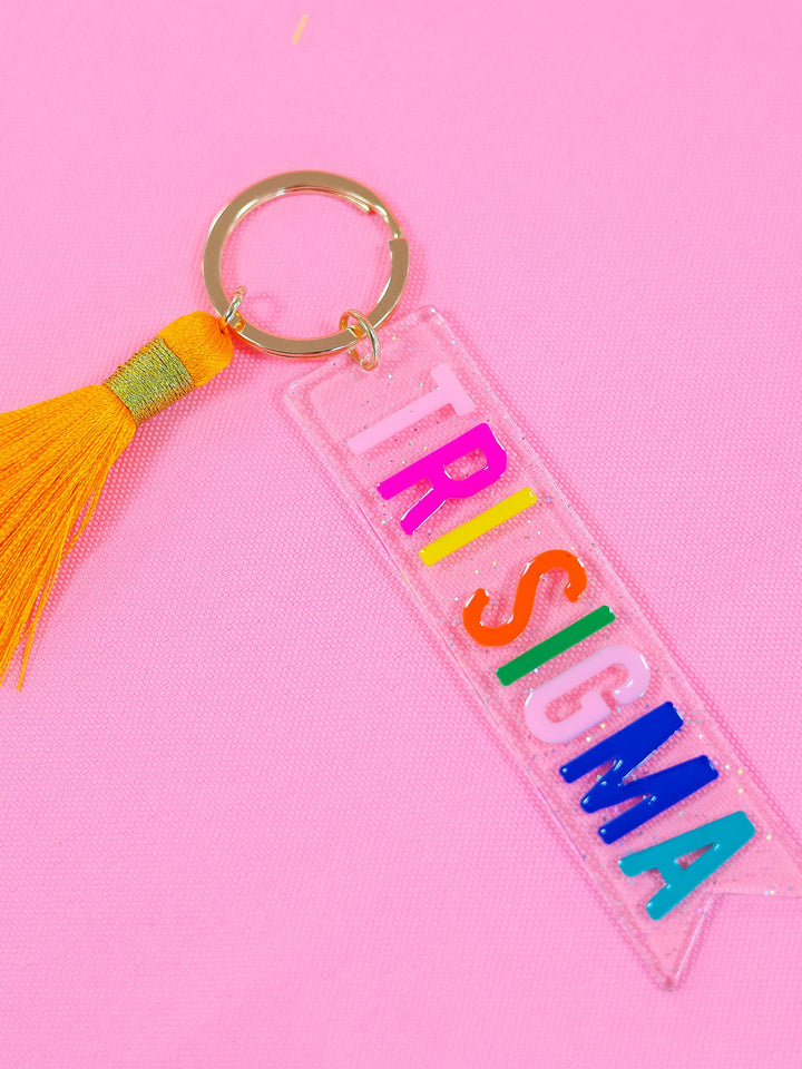 Tassel Sorority Key Fob: ALPHA GAMMA DELTA