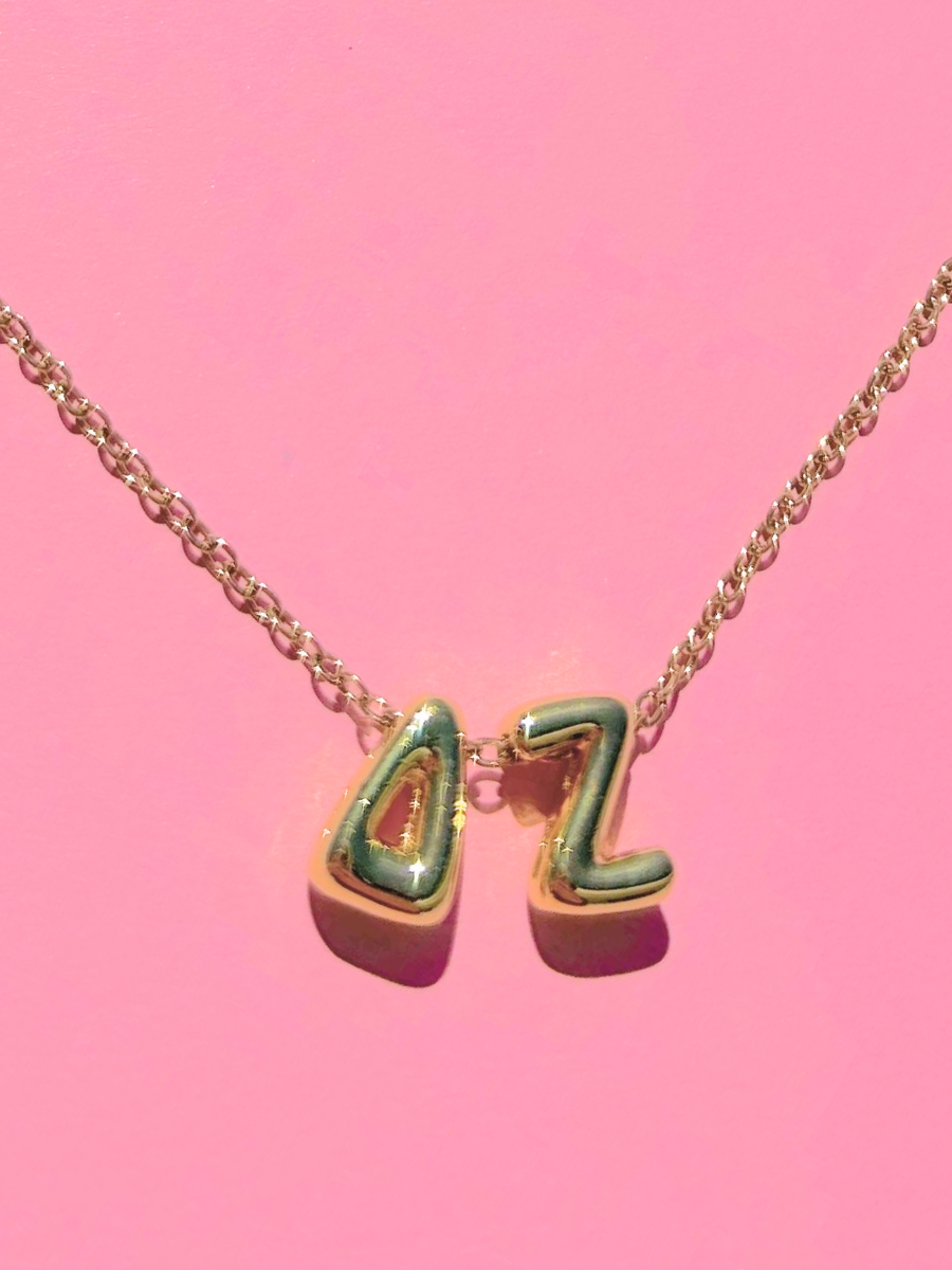 Delta Zeta Bubble Letter Sorority Necklace