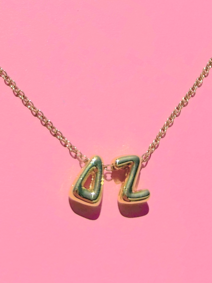 Delta Zeta Bubble Letter Sorority Necklace