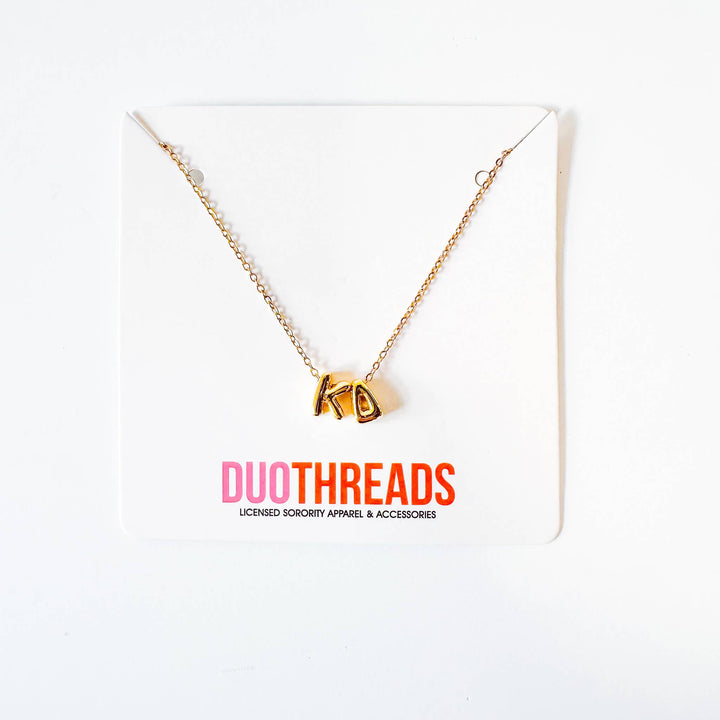 Kappa Delta Bubble Letter Sorority Necklace
