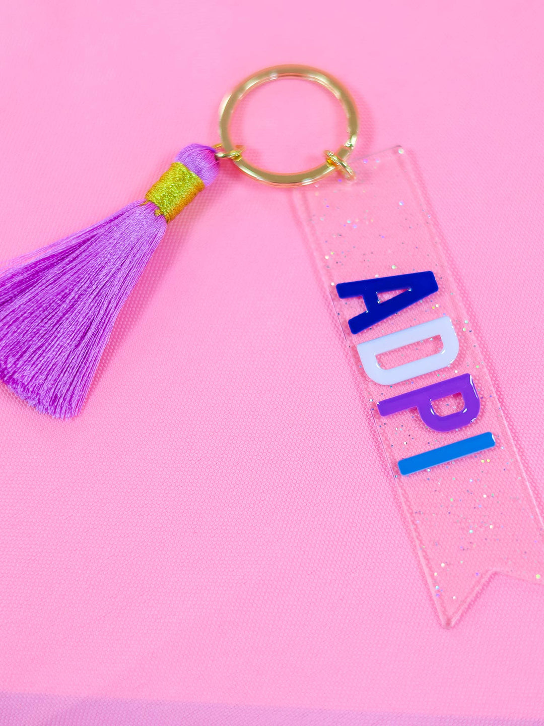 Tassel Sorority Key Fob: ALPHA GAMMA DELTA