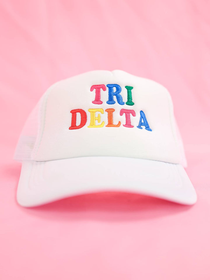 Fun Times Sorority Trucker Hat: DELTA ZETA