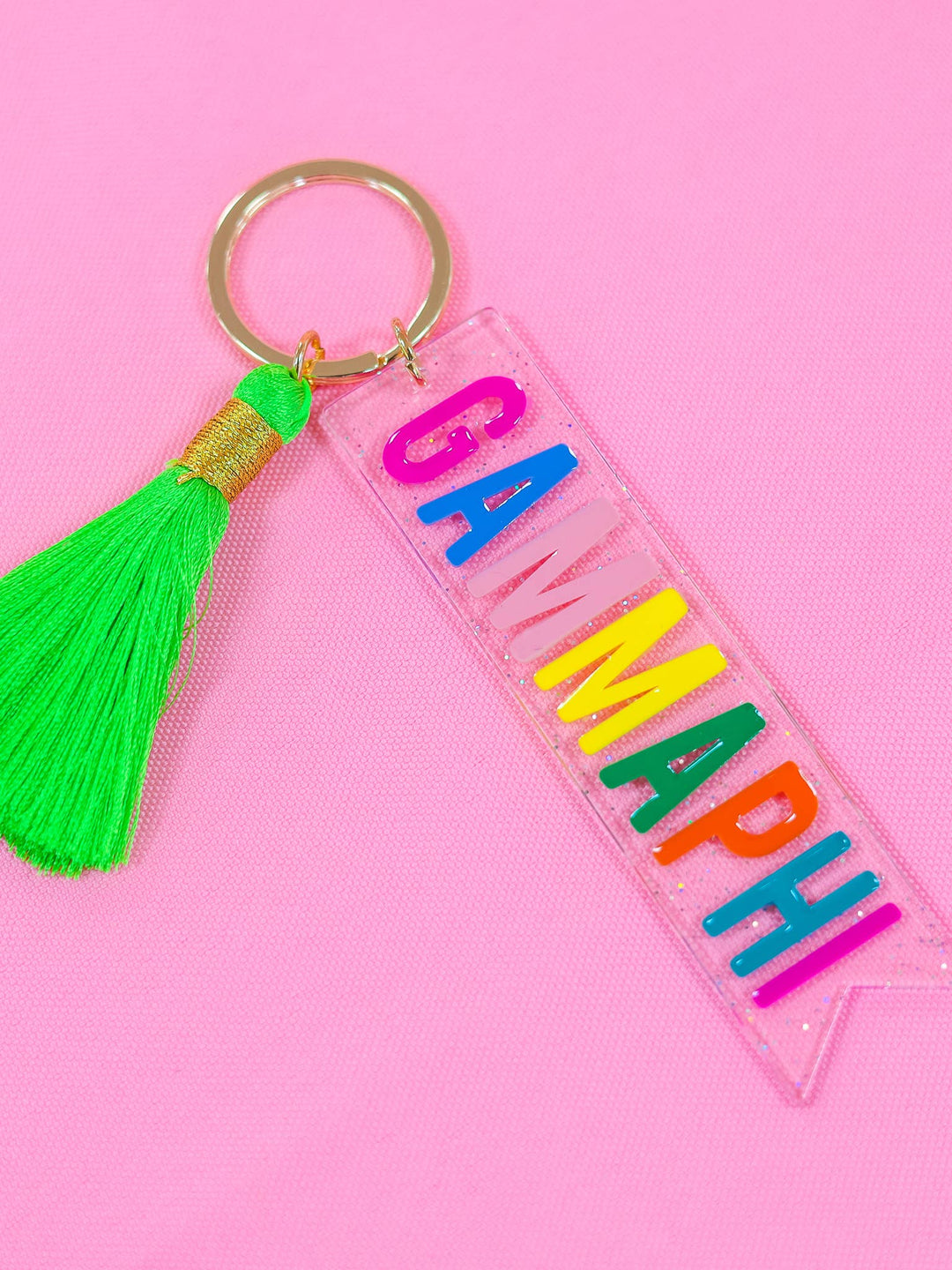 Tassel Sorority Key Fob: ALPHA GAMMA DELTA