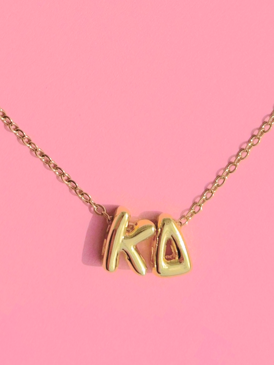 Kappa Delta Bubble Letter Sorority Necklace