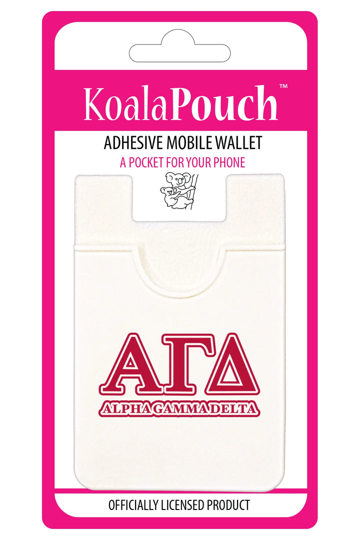 Alpha Gamma Delta Koala Pouch - Greek Letters Design - Phone Wallet