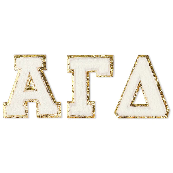 Alpha Gamma Delta Chenille Stickers - Greek Letter Stickers