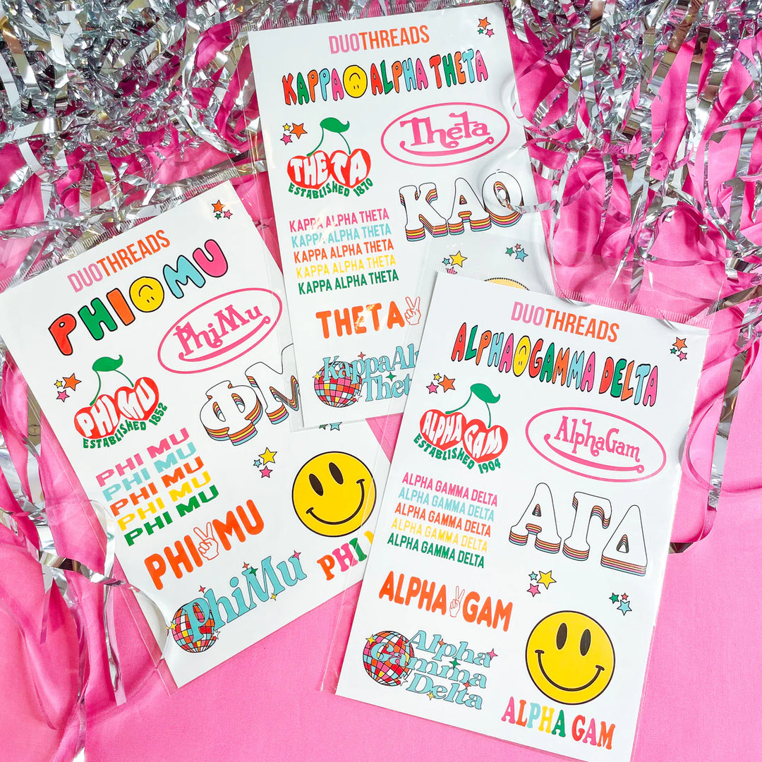 Kappa Delta Rainbow Sticker Sheet (Pack of 12)