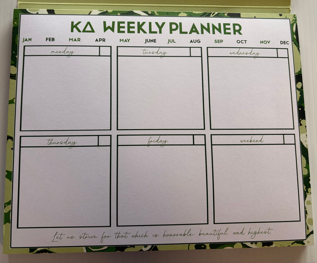 Kappa Delta Weekly Planner