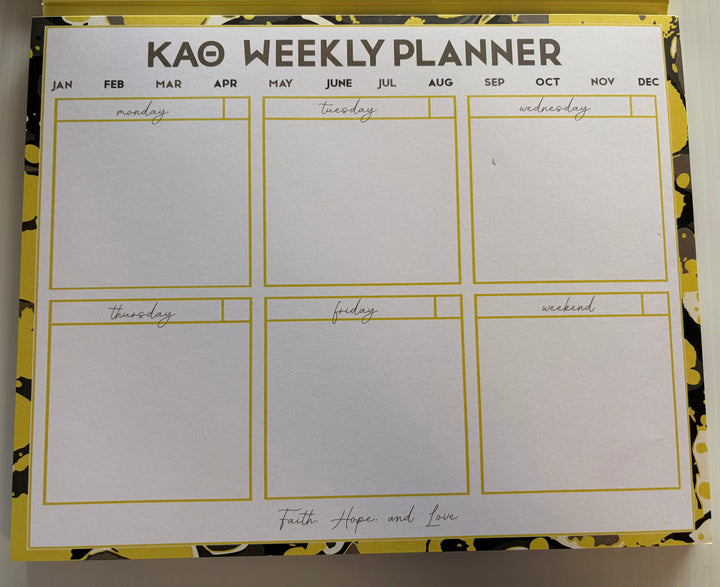 Kappa Alpha Theta Weekly Planner