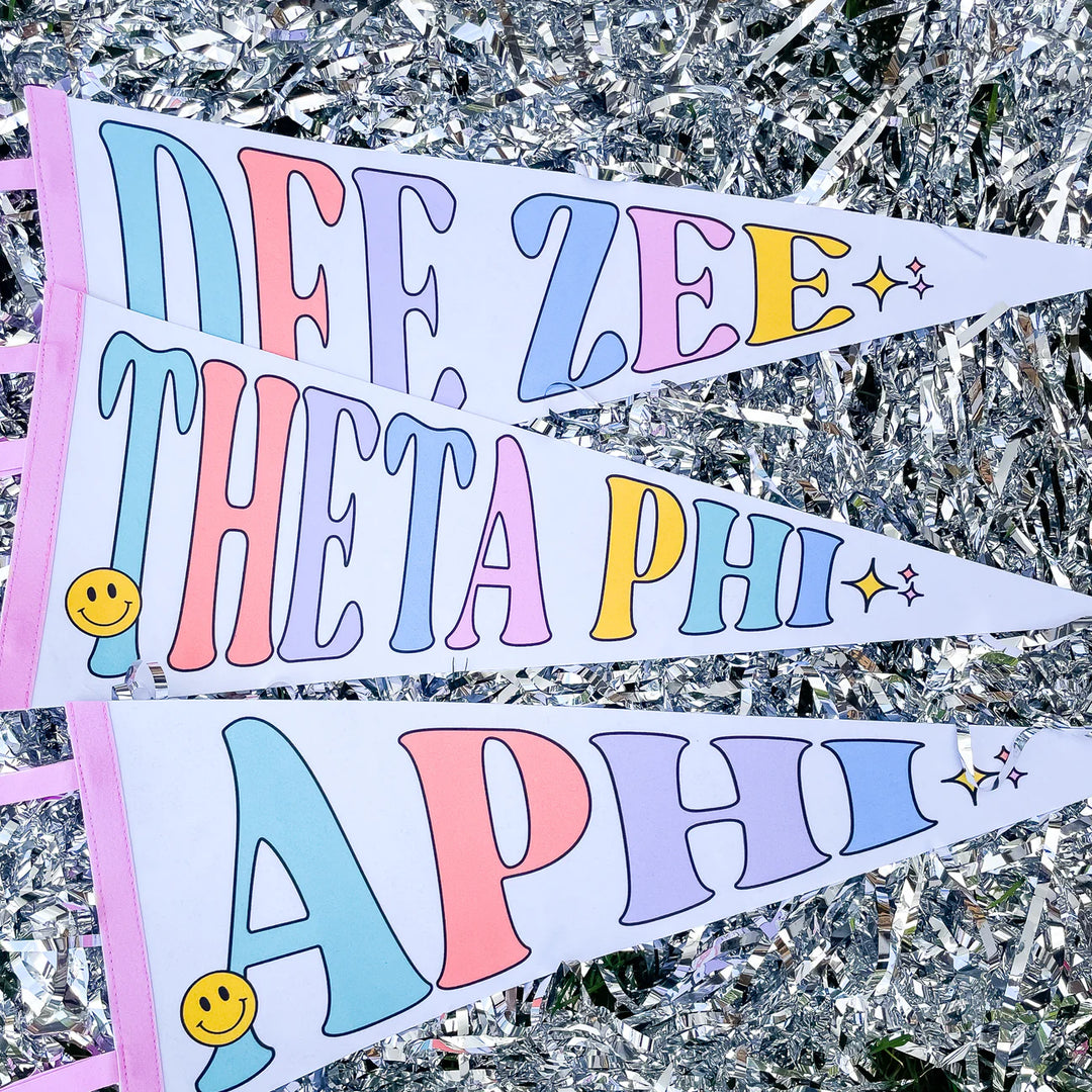 Kappa Alpha Theta Rainbow Pennant Flag