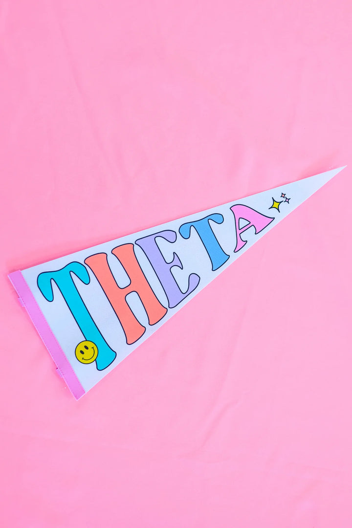 Kappa Alpha Theta Rainbow Pennant Flag