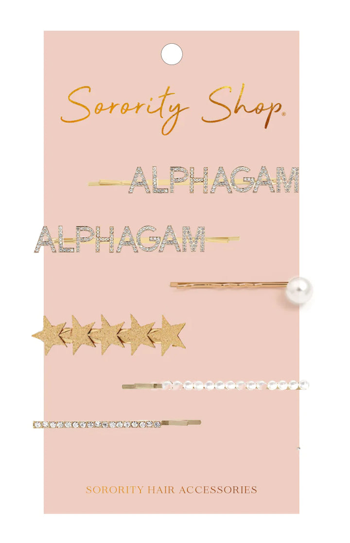 Alpha Gamma Delta Sorority Hair Clips