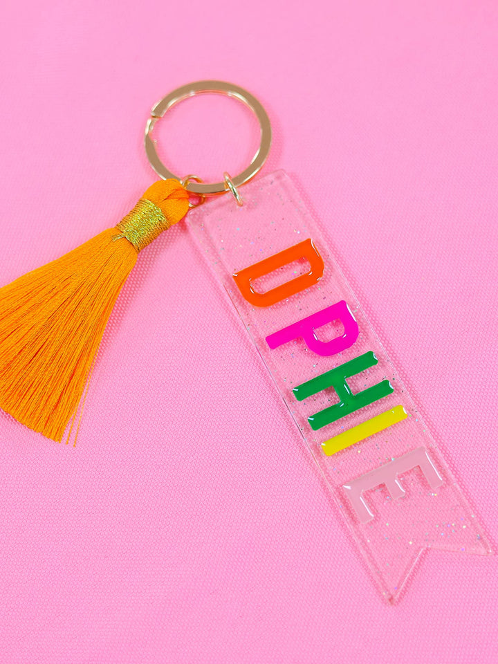Tassel Sorority Key Fob: ALPHA GAMMA DELTA
