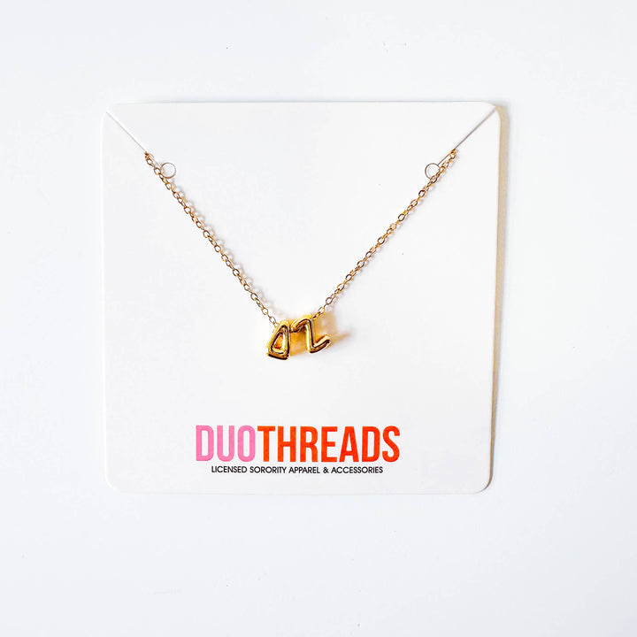 Delta Zeta Bubble Letter Sorority Necklace