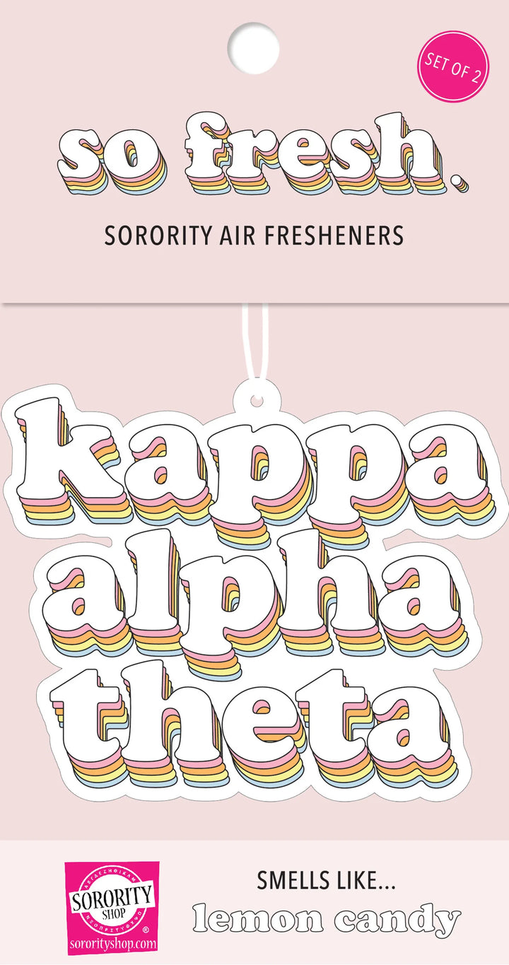 Kappa Alpha Theta Retro Air Freshener - Bubblegum Scent