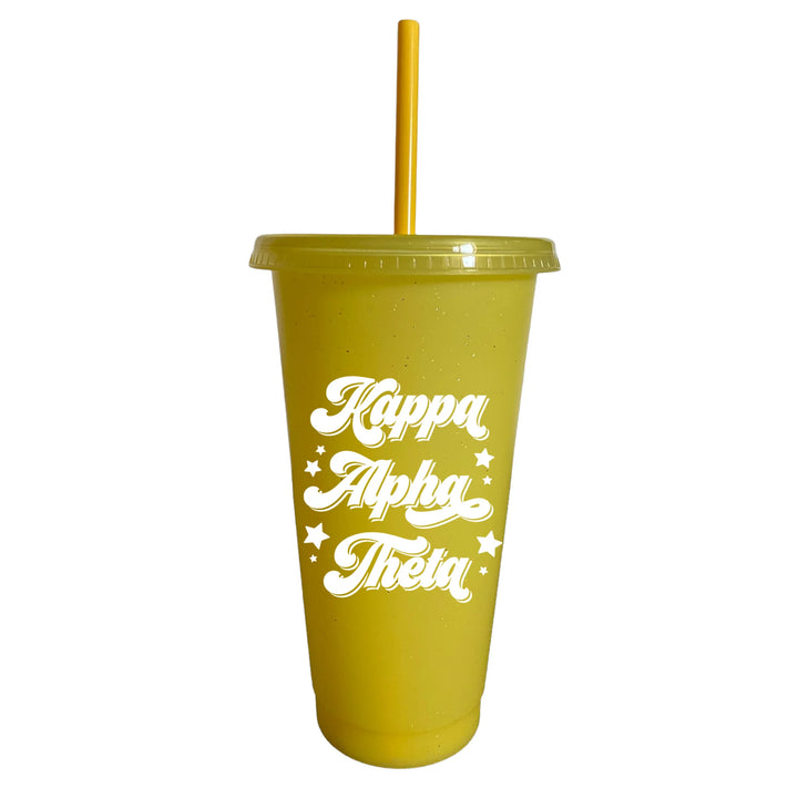 Kappa Alpha Theta Glitter Color Changing Cup