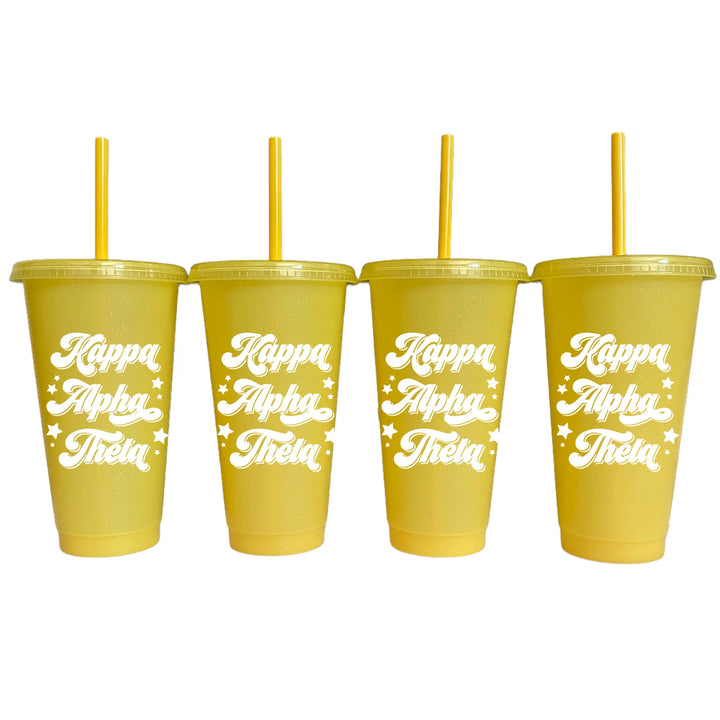 Kappa Alpha Theta Glitter Color Changing Cup